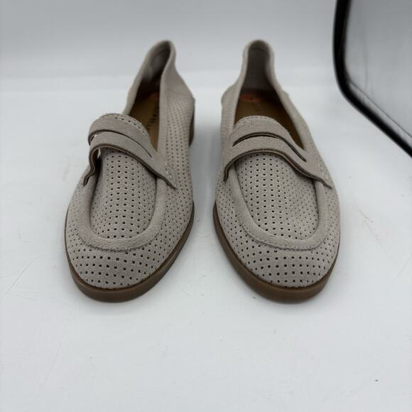 Lucky Brand Loafers Womens Size 7 Caylon Leather Slip On Penny Beige Taupe - Picture 4 of 9